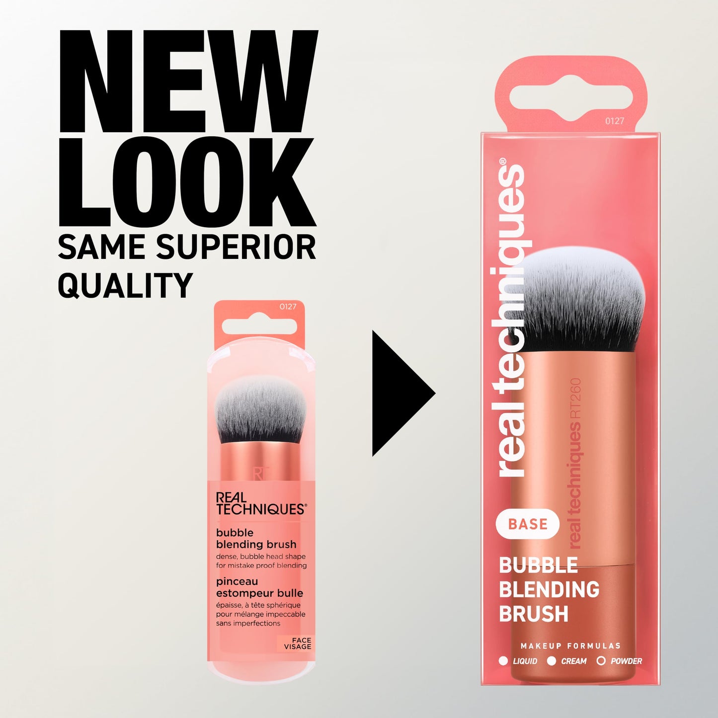 Real Techniques Bubble Blending Makeup Brush, Multipurpose Foundation Brush For Liquid, Cream, & Powder Products, Unique Round Brush Head, Synthetic Beauty and Personal Care Real Techniques