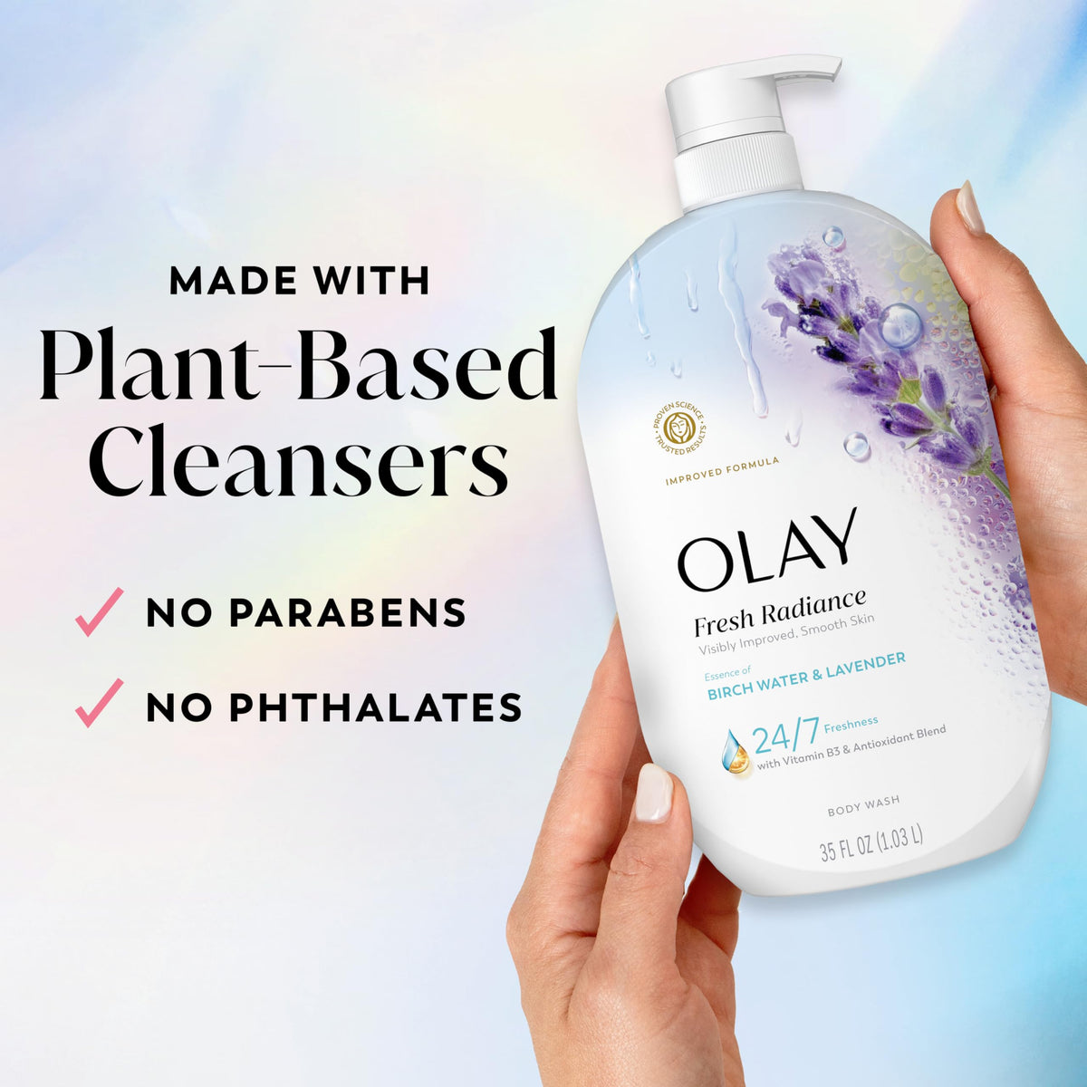 Olay Body Wash for Women, Fresh Radiance, 24/7 Skin-Loving Freshness, Visibly Radiant, Plant Based Cleansers, Vitamin B3 & Antioxidant Blend, For All Beauty & Personal Care Olay
