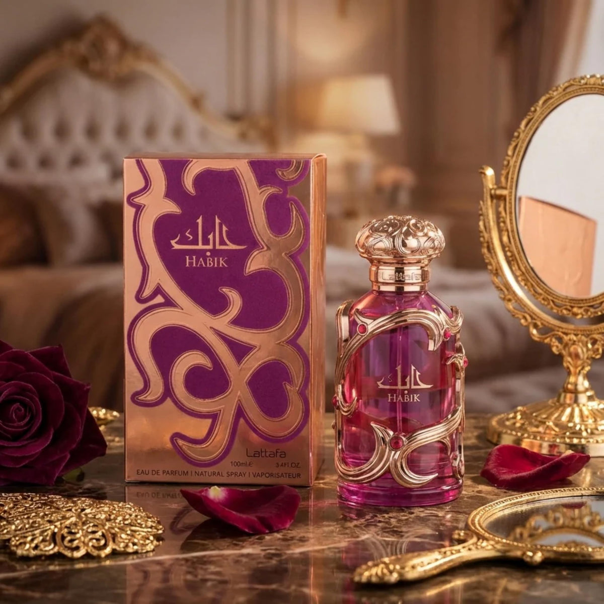 Lattafa Habik - Floral, Fruity, Fresh, Musky - Eau de Parfum Spray Long-Lasting Fragrance for Women, 3.4 Ounce / 100 ml Beauty and Personal Care Lattafa
