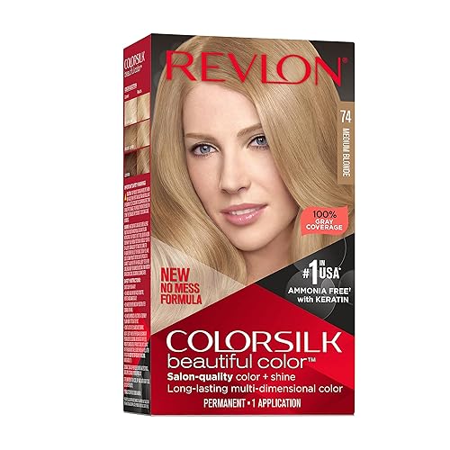 Revlon Colorsilk Beautiful Color Permanent Hair Color, Long-Lasting High-Definition Color, Shine & Silky Softness with 100% Gray Coverage, Ammonia Beauty & Personal Care REVLON