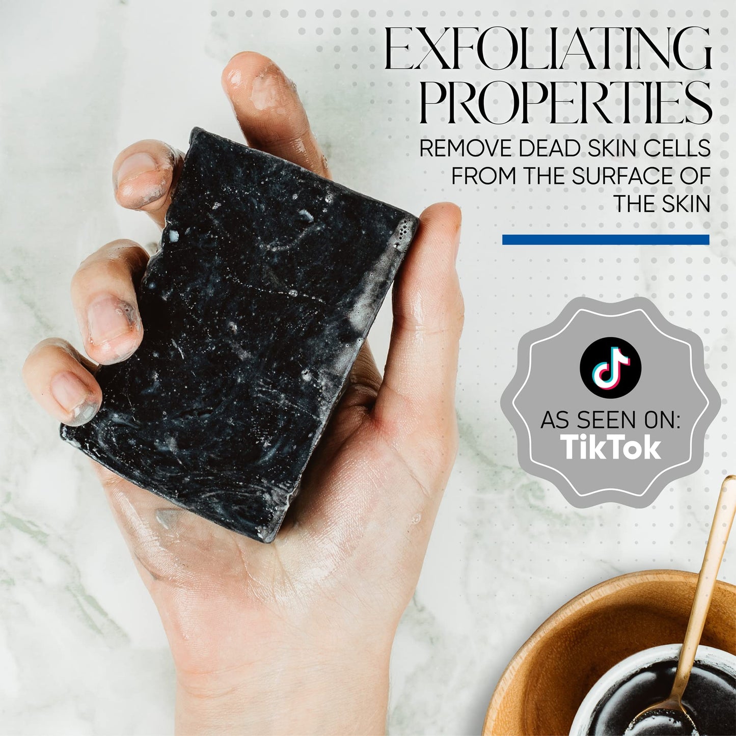 T.Taio Esponjabon Charcoal Soap Sponge - Cleansing Shower Scrubber - Cleaning Bath Wash Scrub - Oil Removal - Massage & Lather Foot, Elbow, & Face Beauty & Personal Care T.TAIO