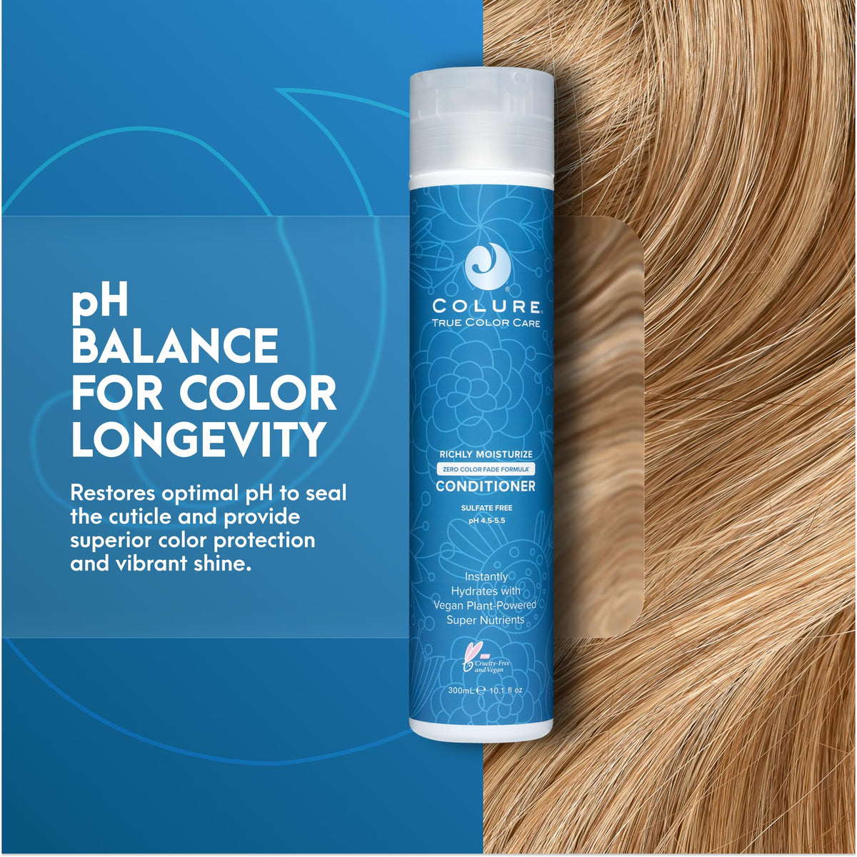 COLURE Richly Moisturize Conditioner 10 oz - Lightweight Deep Hydrating Treatment for Dry Damaged Hair Color Care