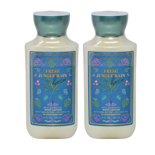 Bath & Body Works Body Lotion, Gift Set of 2, 8oz Each (Fresh Jungle Rain) Beauty & Personal Care Bath & Body Works