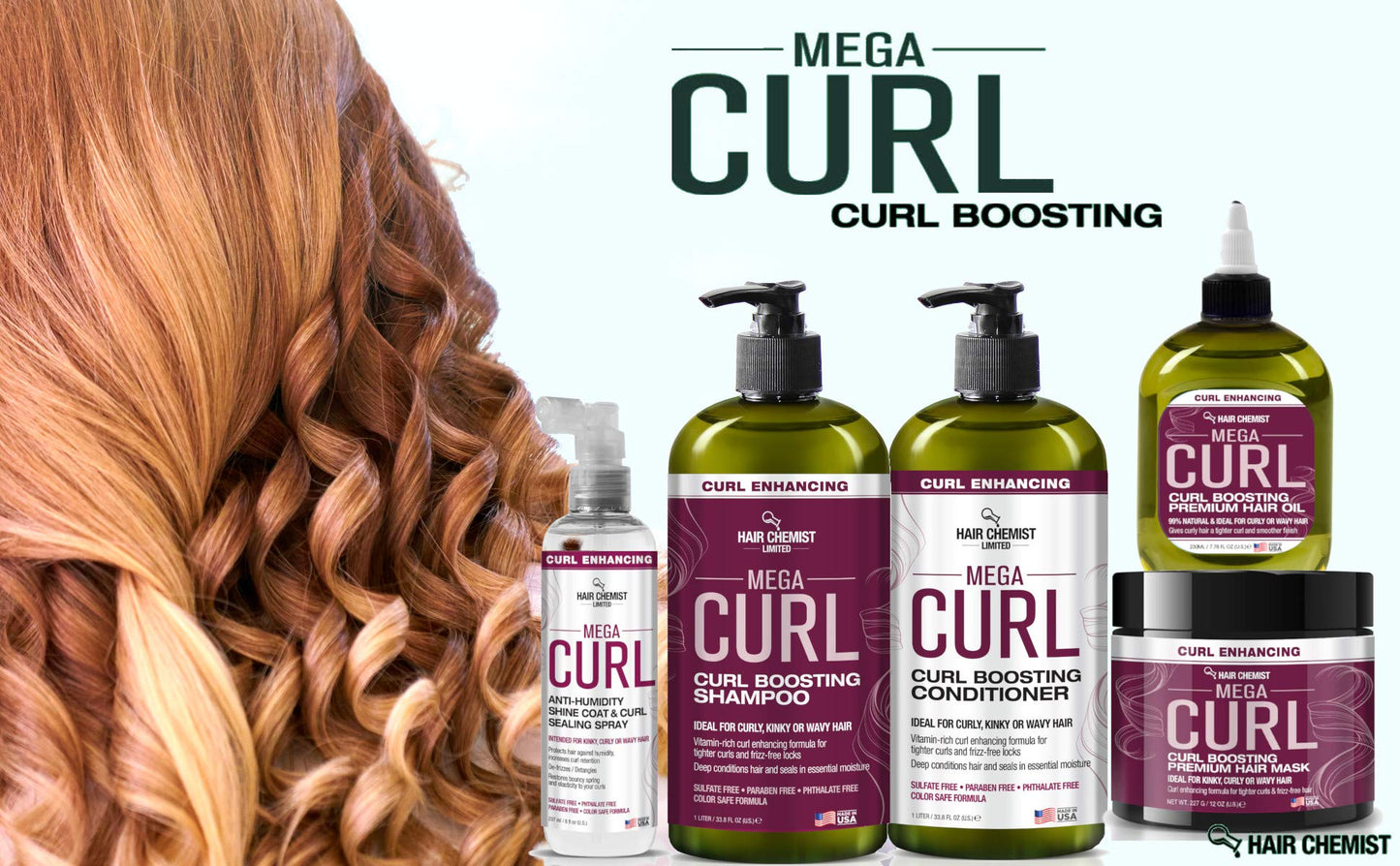Hair Chemist Mega Curl Boosting Premium Hair Oil 7.78 Oz Beauty & Personal Care Hair Chemist