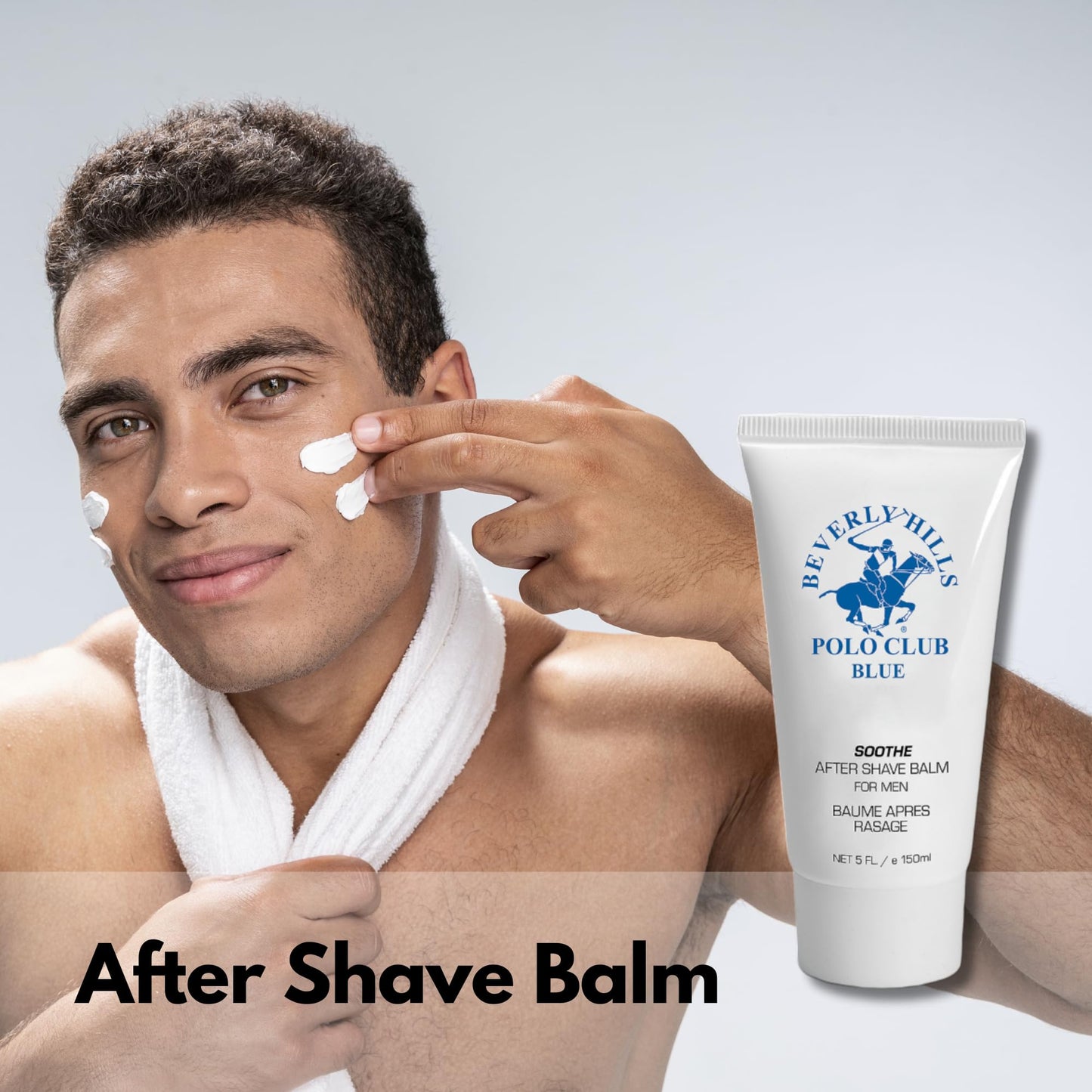 BHPC Blue by Beverly Hills Polo Club After Shave Balm for Men - Soothing Post-Shave Care with Distinctive "Blue" Scent - 5 Fl Oz Beauty and Personal Care Beverly Hills Polo Club