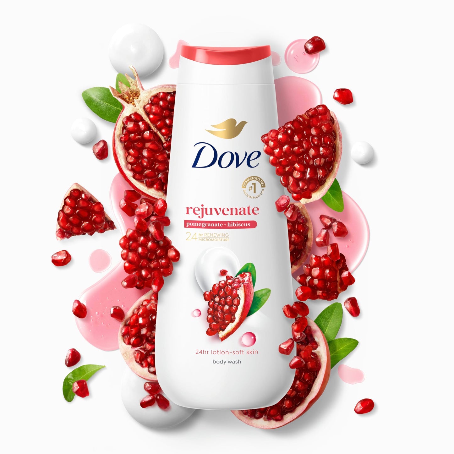 Dove Body Wash Rejuvenate Pomegranate & Hibiscus for 24hr Lotion-Soft Skin Moisturizing Skin Cleanser with No Sulfates No Parabens 20 oz Beauty & Personal Care Dove