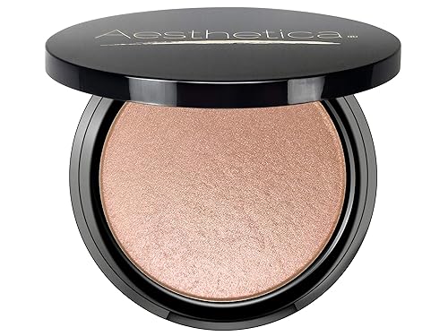 Aesthetica Starlite Highlighter - Metallic Shimmer Highlighting Makeup Powder - Cosmos (Sparkling Rose Gold) Beauty & Personal Care Aesthetica