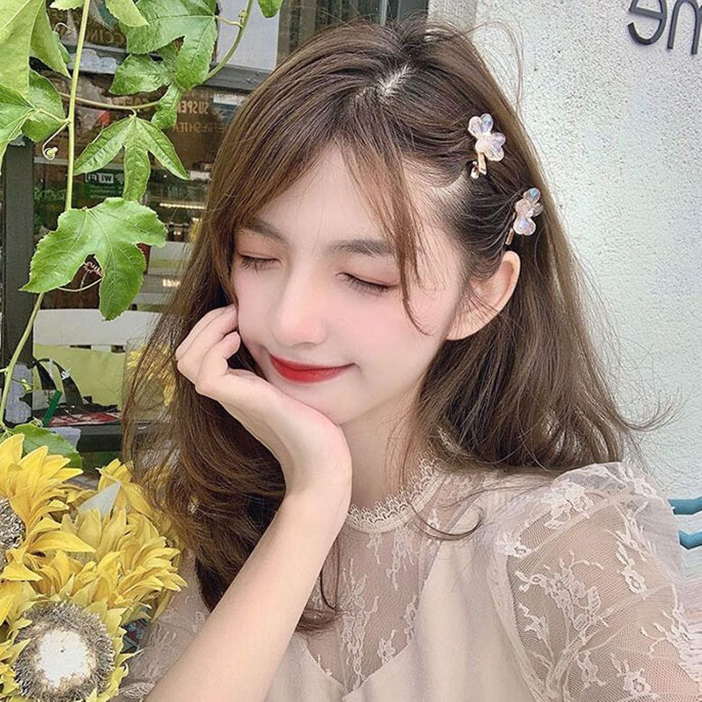 Crystal Hair Clips Small Pearl Hairpins Textention Fashion Hair Barrettes Decorative Bling Hair Accessories for Women Ladies Beauty & Personal Care Textention