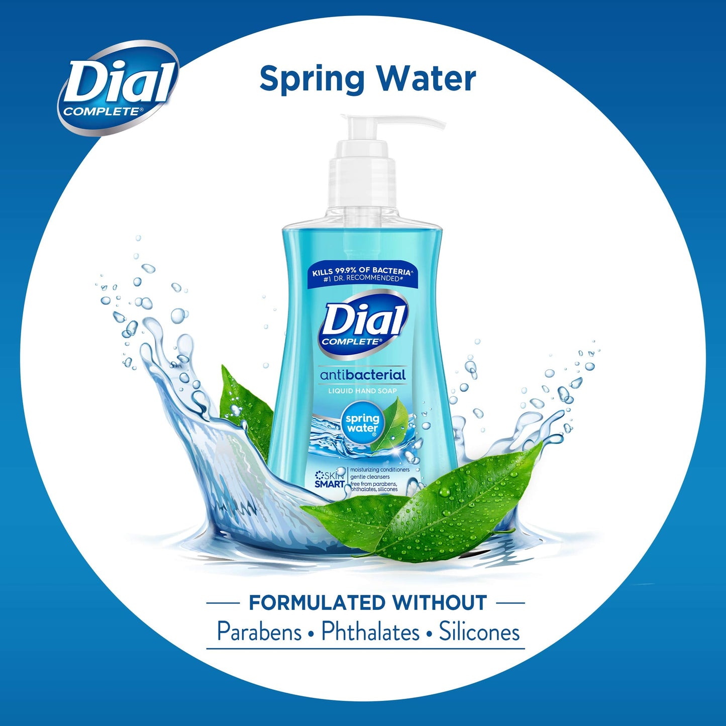 Dial Complete Antibacterial Liquid Hand Soap, Spring Water, Blue, 7.5 fl oz (Pack of 1) Beauty & Personal Care Dial