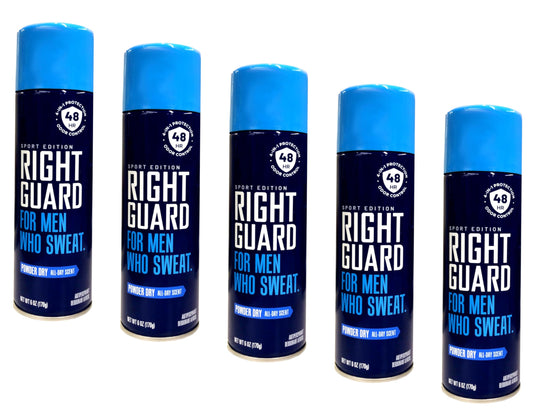 Right Guard Aerosol Sport Powder Dry Antiperspirant, 6 oz (Pack of 5) Beauty and Personal Care Right Guard