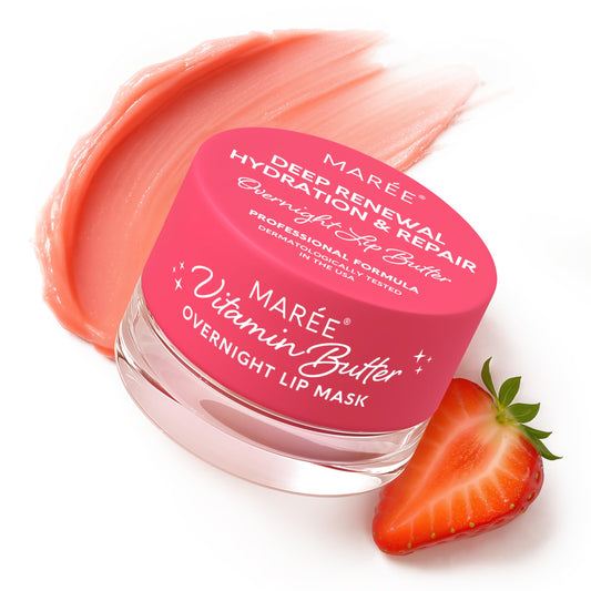 MAREE Lip Moisturizer & Overnight Lip Mask – Hydrating Butter Balm with Hyaluronic Acid for Very Dry Lips – Intensive Lip Care, 1pc Beauty & Personal Care MAREE