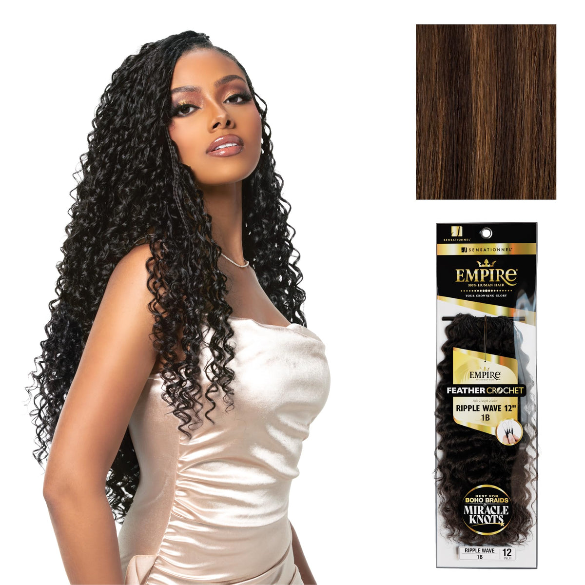 Sensationnel Empire Feather Crochet Braids-Ripple Wave,12in, S4/30