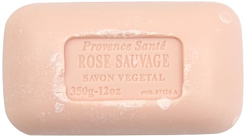 Provence Sante Luxury French Soap Bar - Moisturizing Shea Butter - Triple-milled Wild Rose Fragrance, 12 oz Beauty & Personal Care Provence Sante