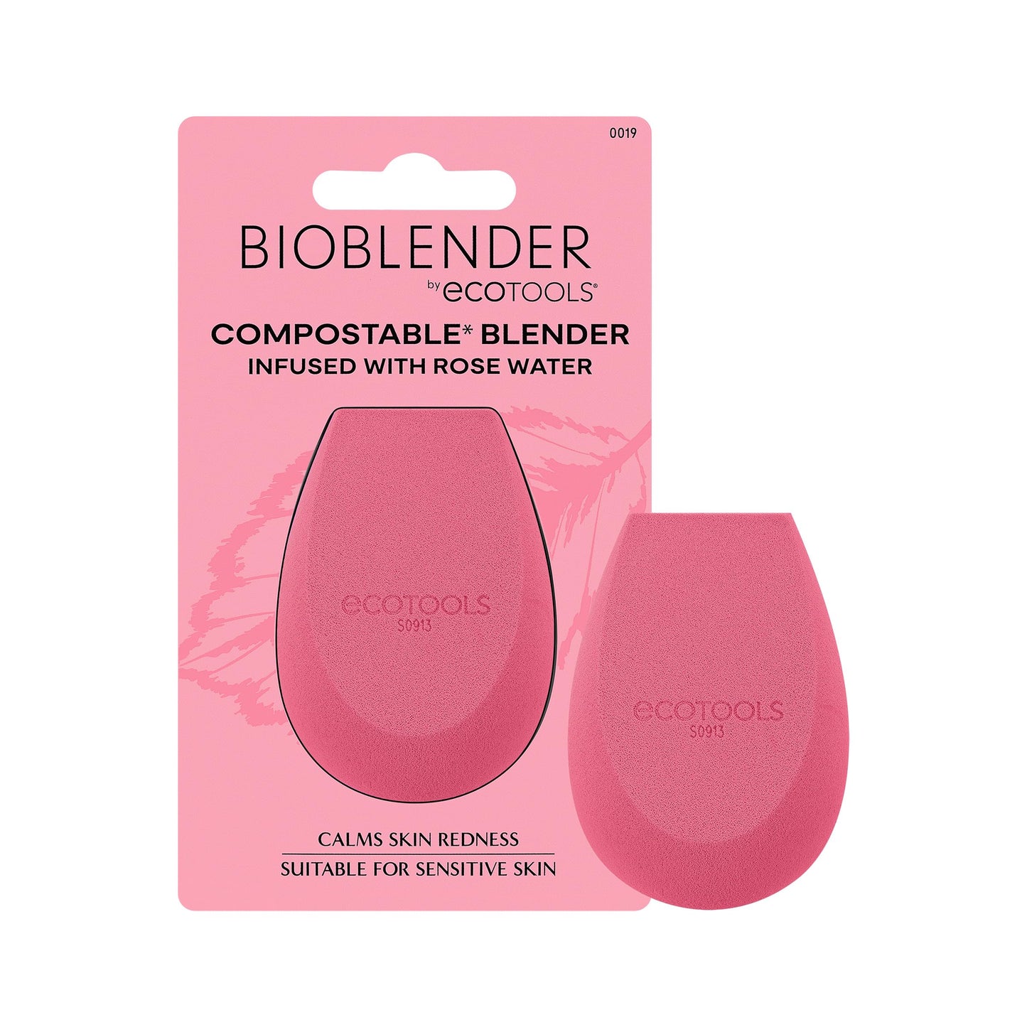 EcoTools Rose Water Bioblender, Compostable Makeup Blending Sponge, For Liquid & Cream Foundation, Base Coverage, Anti-inflammatory Ingredients, Pink Beauty & Personal Care EcoTools