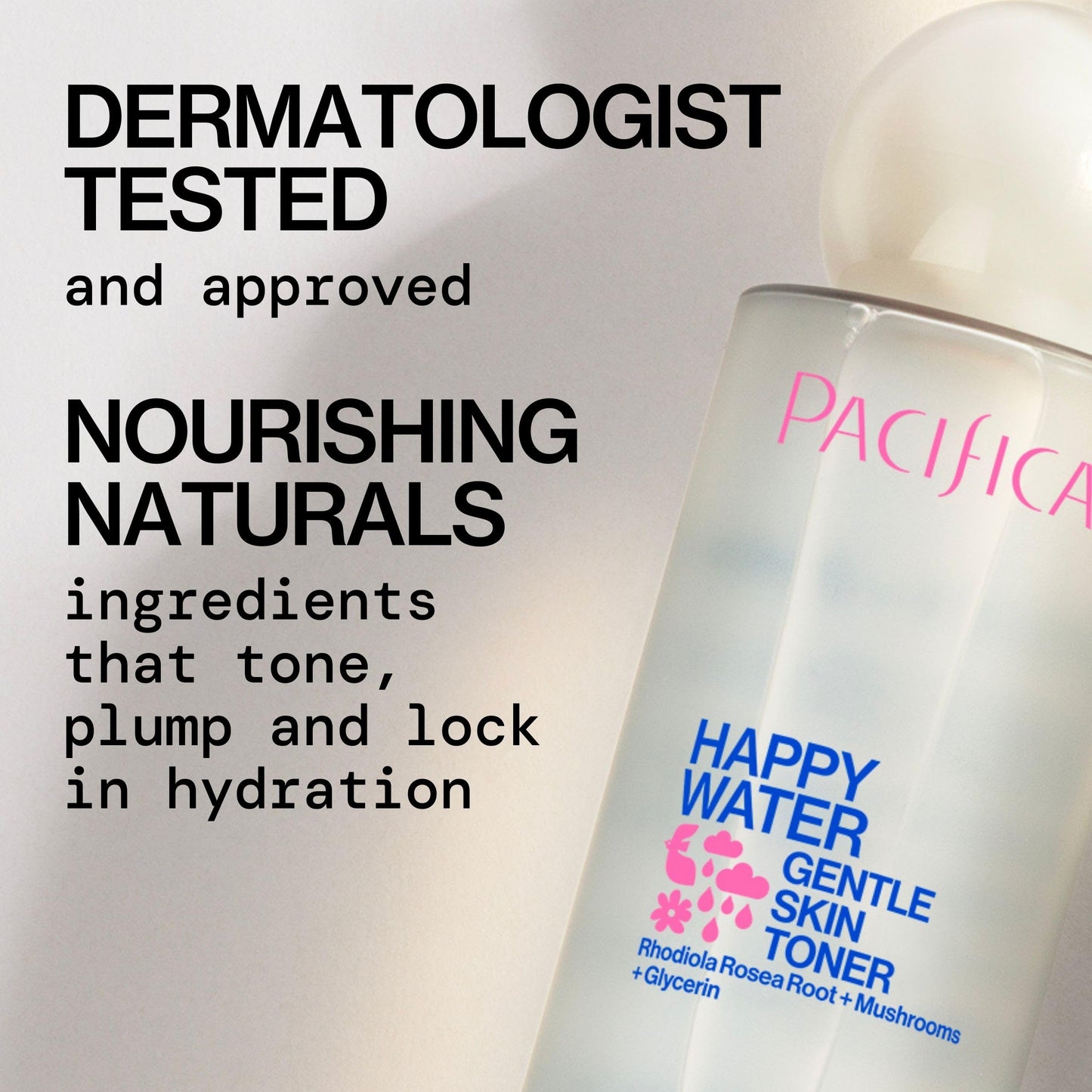 Pacifica Happy Water Hydrating Facial Toner - Vegan Ceramides, Hyaluronic Acid & Electrolytes, Refreshing & Calming for Balanced Skin, Clean Beauty Beauty & Personal Care Pacifica