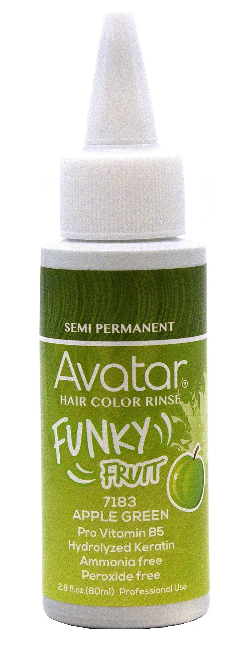 Avatar Funky Fruit Semi-permanent Hair Color Rinse 2.8 oz Apple Green 6 pieces Beauty & Personal Care AVATAR