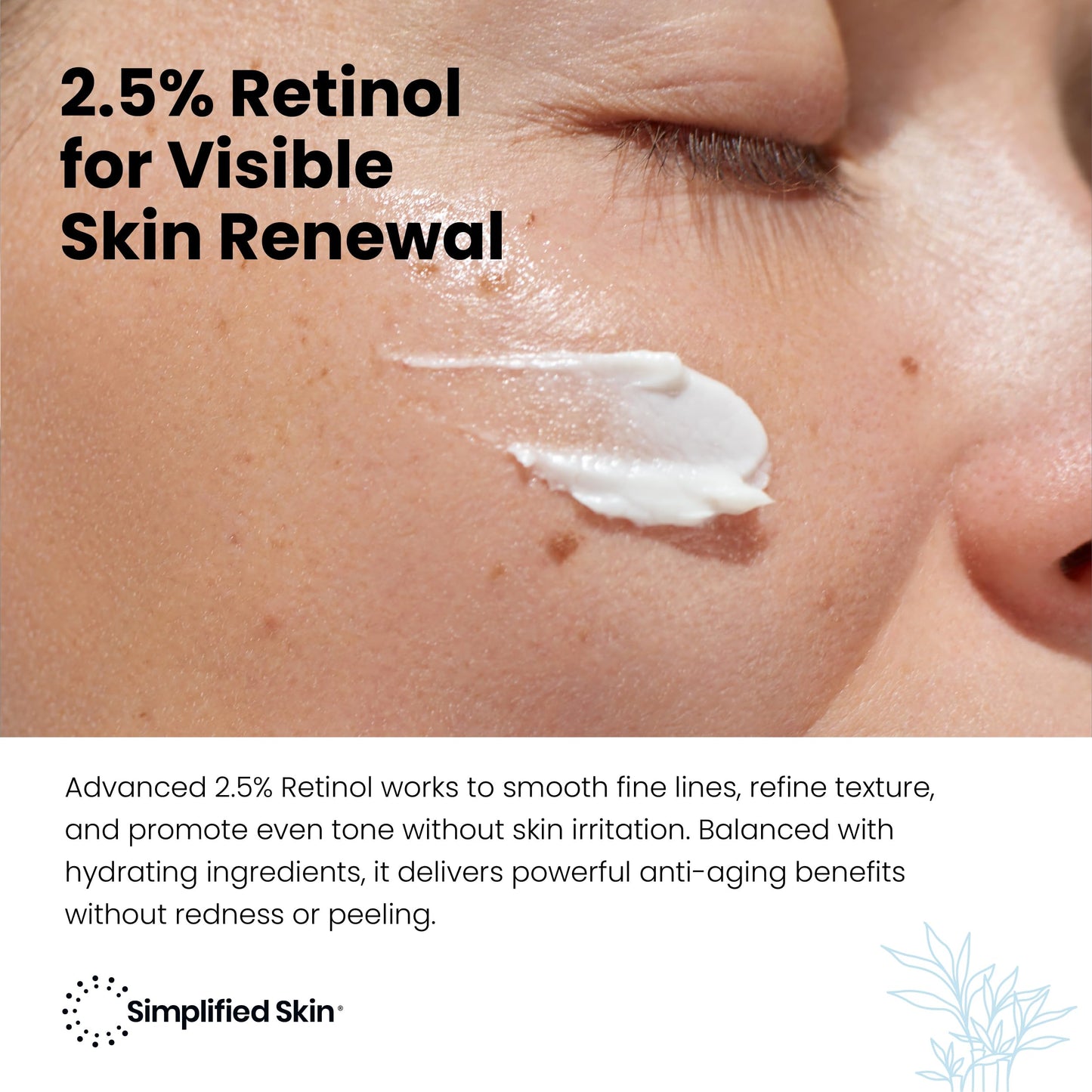 Retinol Cream for Face (3-Pack) - 2.5% Retinol Moisturizer for Fine Lines, Firming & Collagen Boost - Anti-Aging Night Wrinkle Cream with Hyaluronic Beauty & Personal Care Simplified Skin