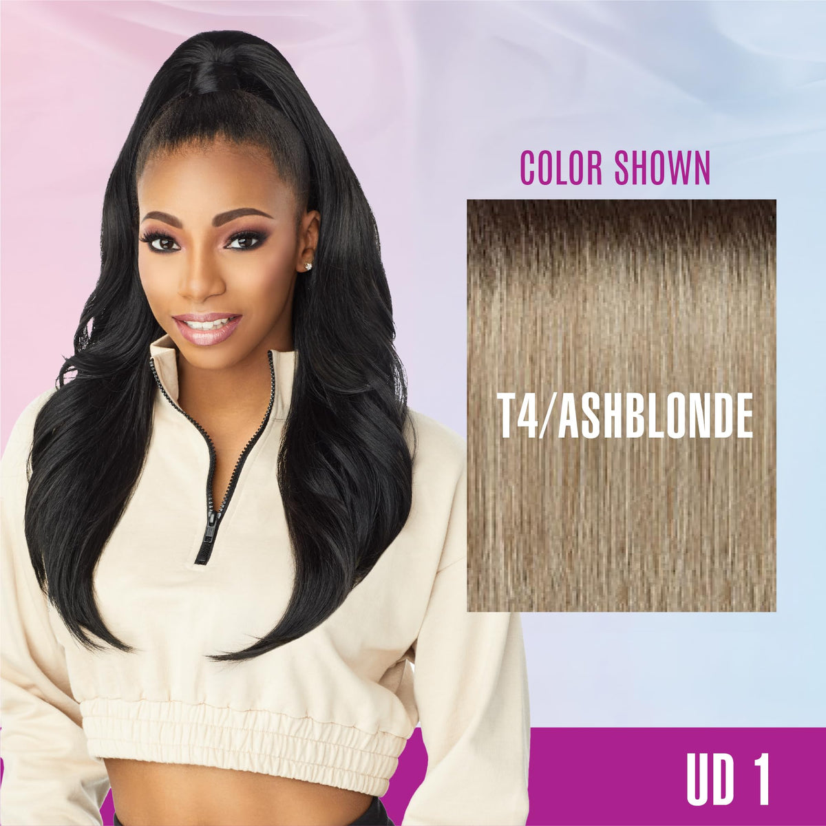 Sensationnel Instant Updown Halfwig Pony-Iud 1, T4/ASHBLONDE