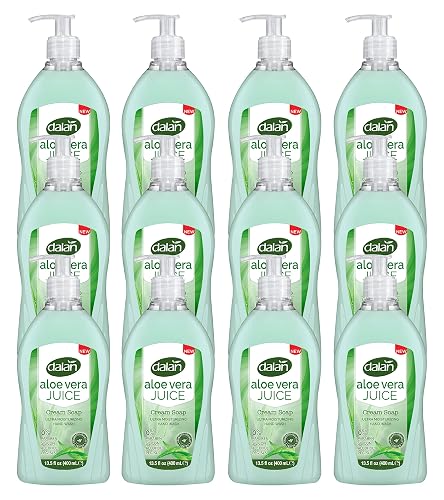 Dalan Aloe Vera Juice Cream Ultra Moisturizing Liquid Hand Soap for Dry and Fresh Hands Feeling Clean and Soft (13.5 Fl Oz / 400 mL (Pack of 12)) Beauty & Personal Care Dalan
