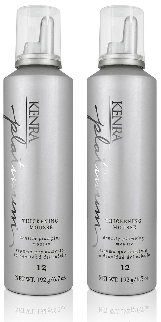 Kenra Platinum Thickening Mousse 12 | Volumizing Styler | Adds Fullness & Body | Humidity Protection Up To 48 hours | Desity Plumping up tp 150% |