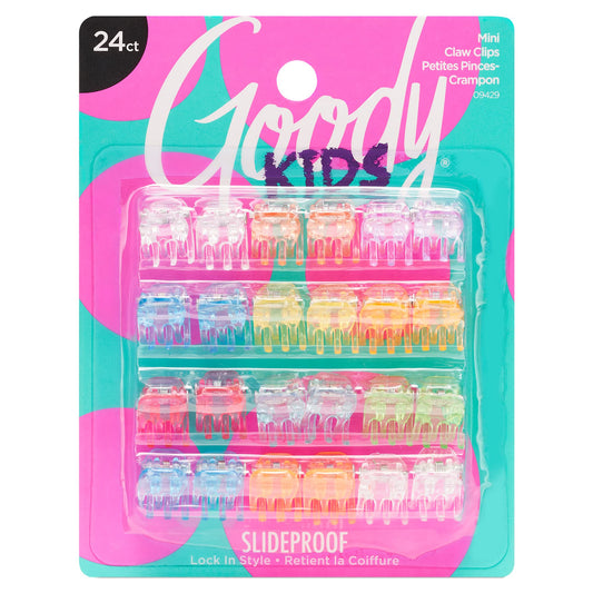 Goody Classics Mini Claw Clips - 2 Count (Pack of 1), Assorted Colors - Great for Easily Pulling Up Your Hair - Pain-Free Hair Accessories for Women Beauty & Personal Care GOODY