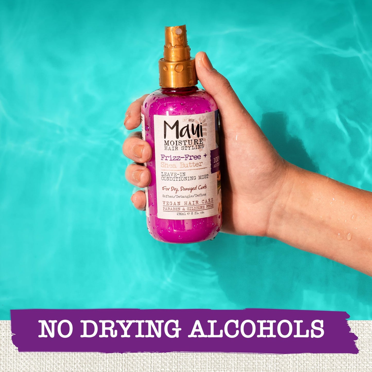 Maui Moisture Frizz-Free + Shea Butter Leave-in Conditioning Mist, Curly Hair Styling Spray to Soften, Detangle, & Define Dry, Damaged Curls & Waves Beauty & Personal Care Maui Moisture