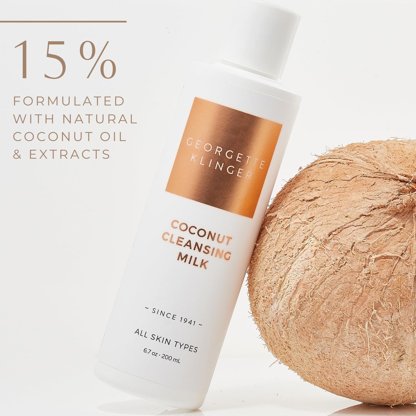 Georgette Klinger Coconut Cleansing Milk - Natural Face Wash for Women, Gentle Makeup Remover That Restores Moisture with Nutrient-Rich Coconut Oil Beauty & Personal Care Georgette Klinger