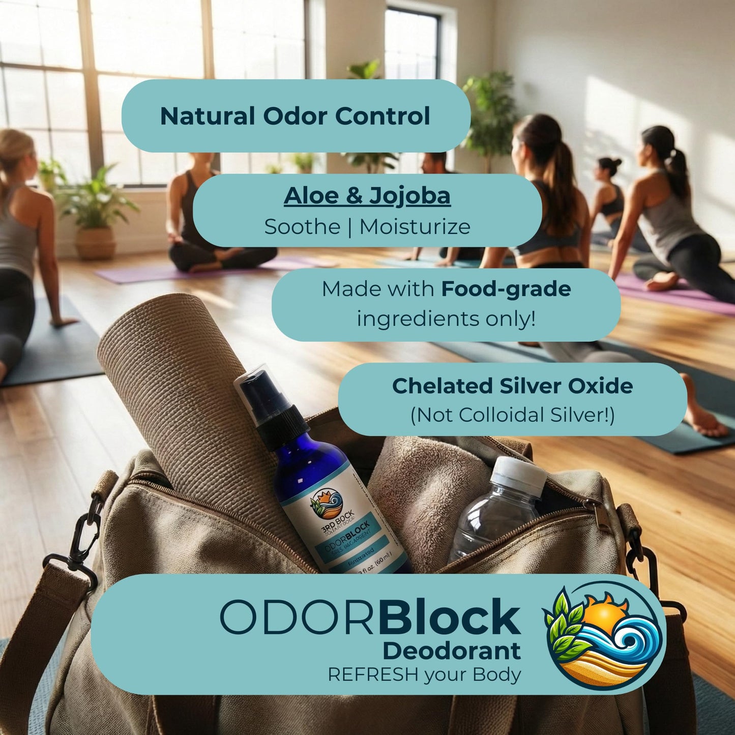 3rd Rock Essentials - ODORBlock Unscented Body Deodorant - Non Toxic Aluminum Free Invisible Deodorant Spray - All Natural Personal Care (2.0 oz Beauty and Personal Care 3rd Rock Essentials