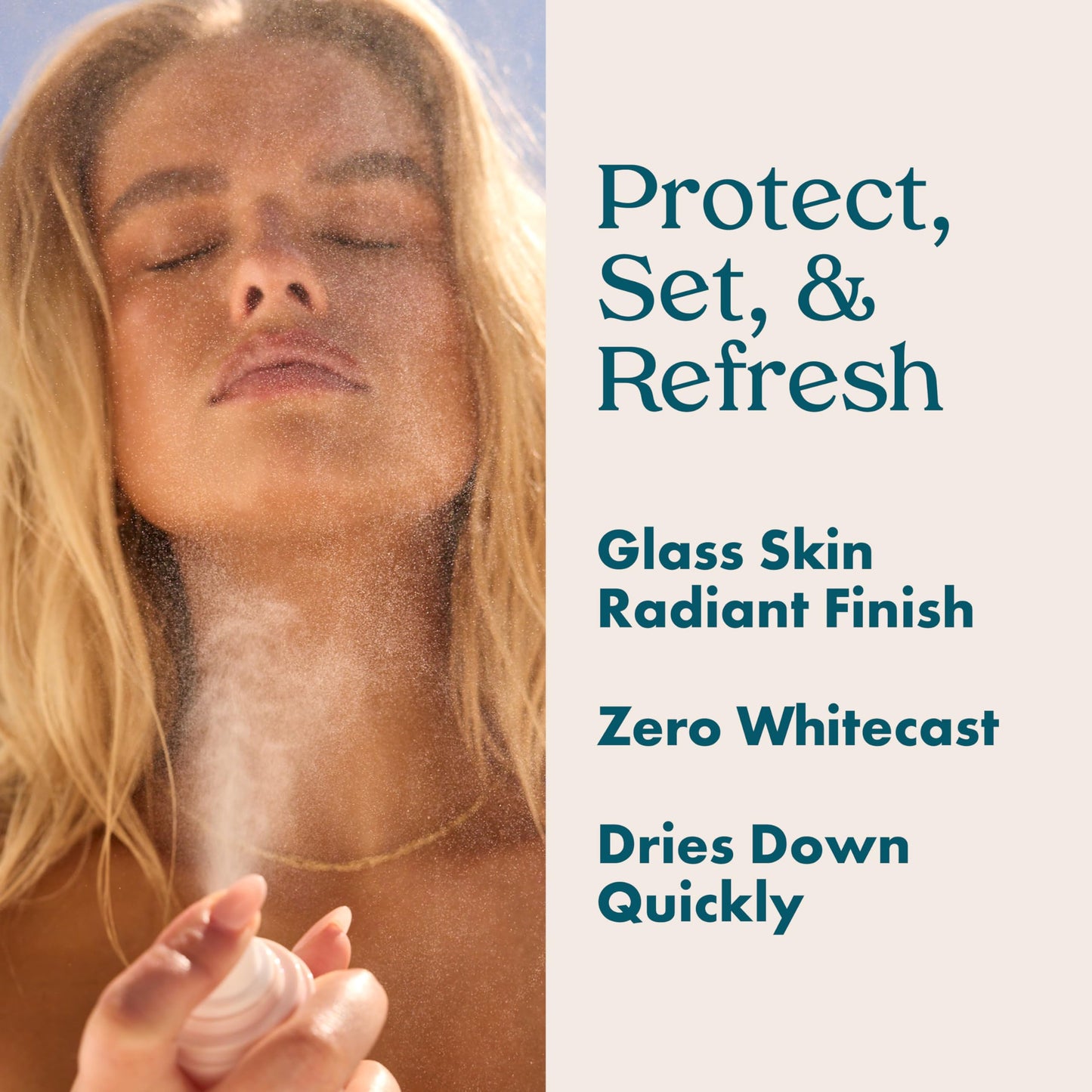 Kopari Sunglaze Sheer Setting Mist Sunscreen SPF 50, Weightless, Fast Drying, Ultra-Fine Setting Spray, Made With Hyaluronic Acid, Sets Makeup For A Beauty & Personal Care Kopari