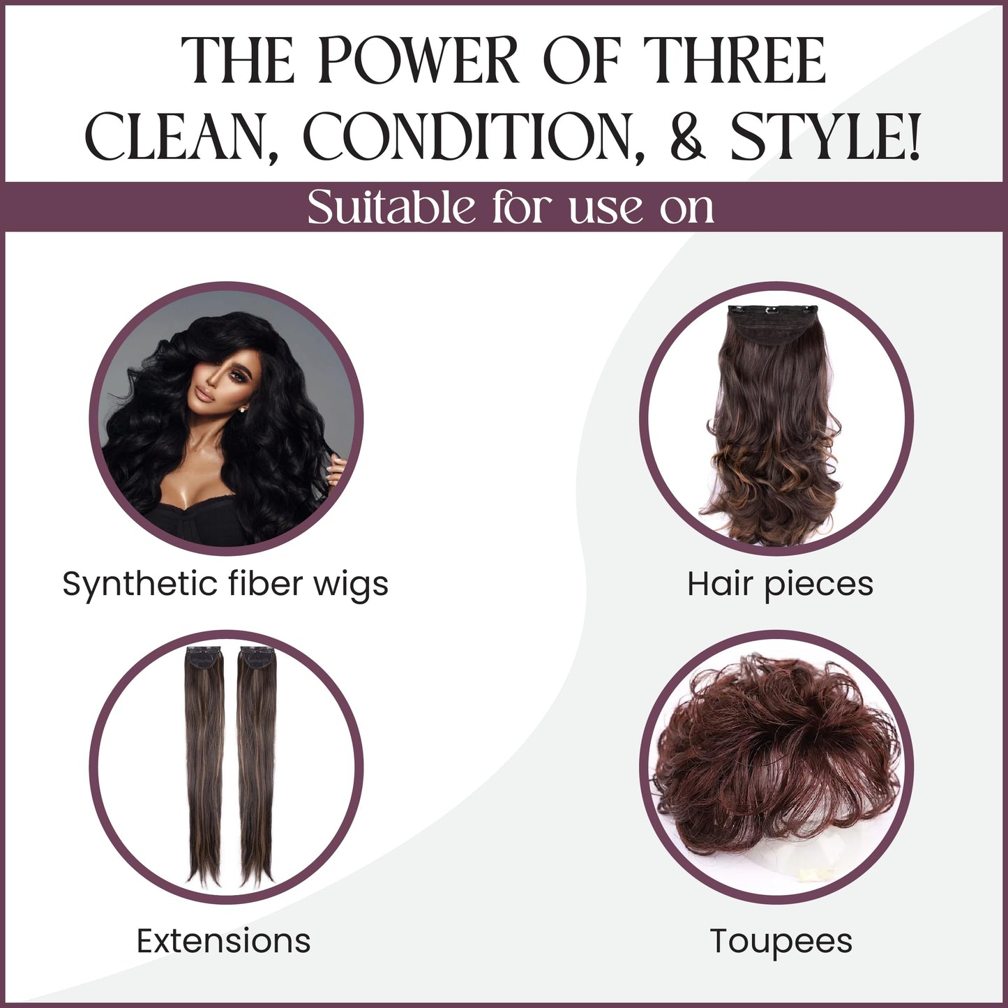 Gentle Wig Care Set, Non-static Shampoo, Wig Conditioner & Hair Spray For Synthetic & Natural Hair Wigs, Value Pack Beauty & Personal Care Brandywine