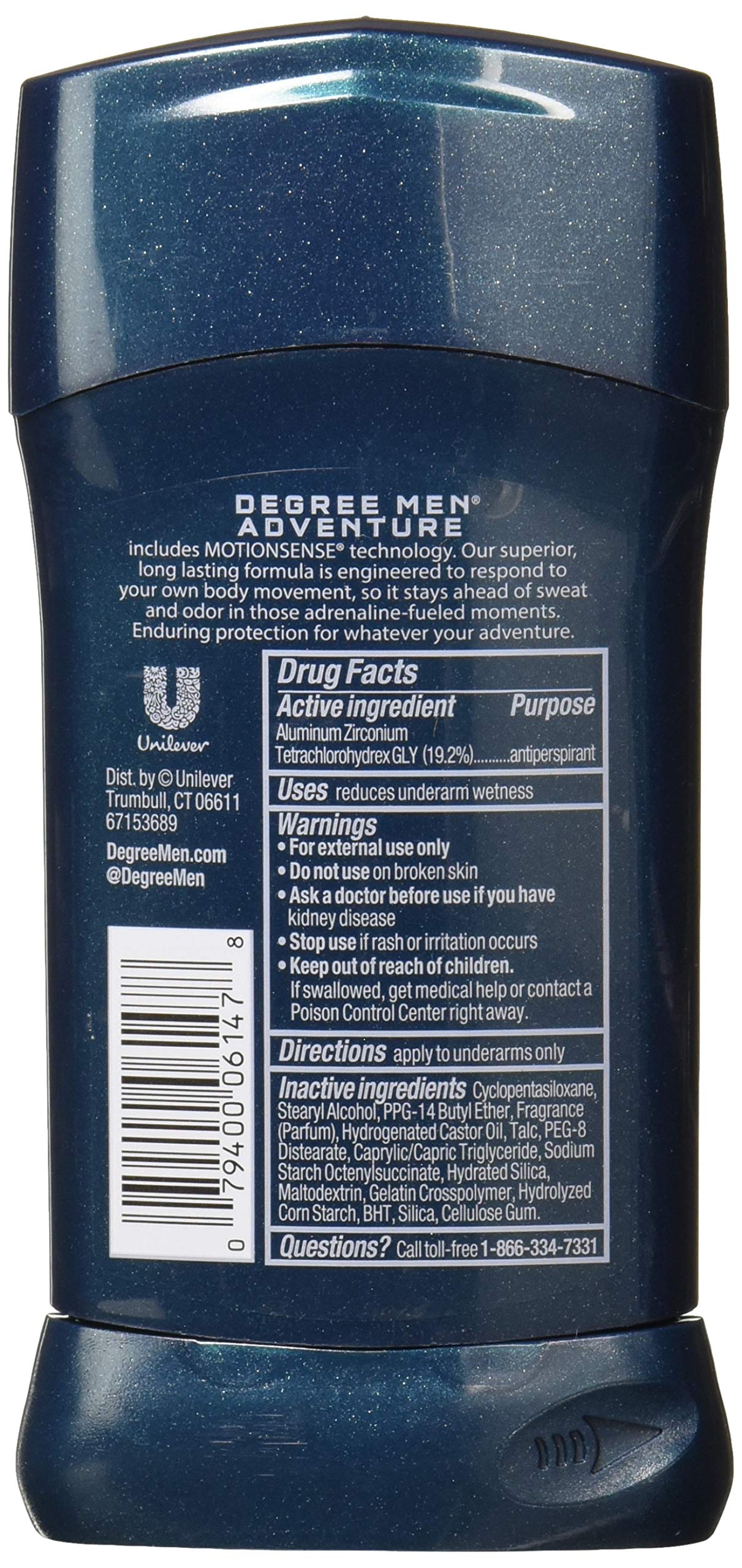 Degree Men MotionSense Antiperspirant Deodorant Adventure 2.7 oz(Pack of 6) Beauty and Personal Care Degree