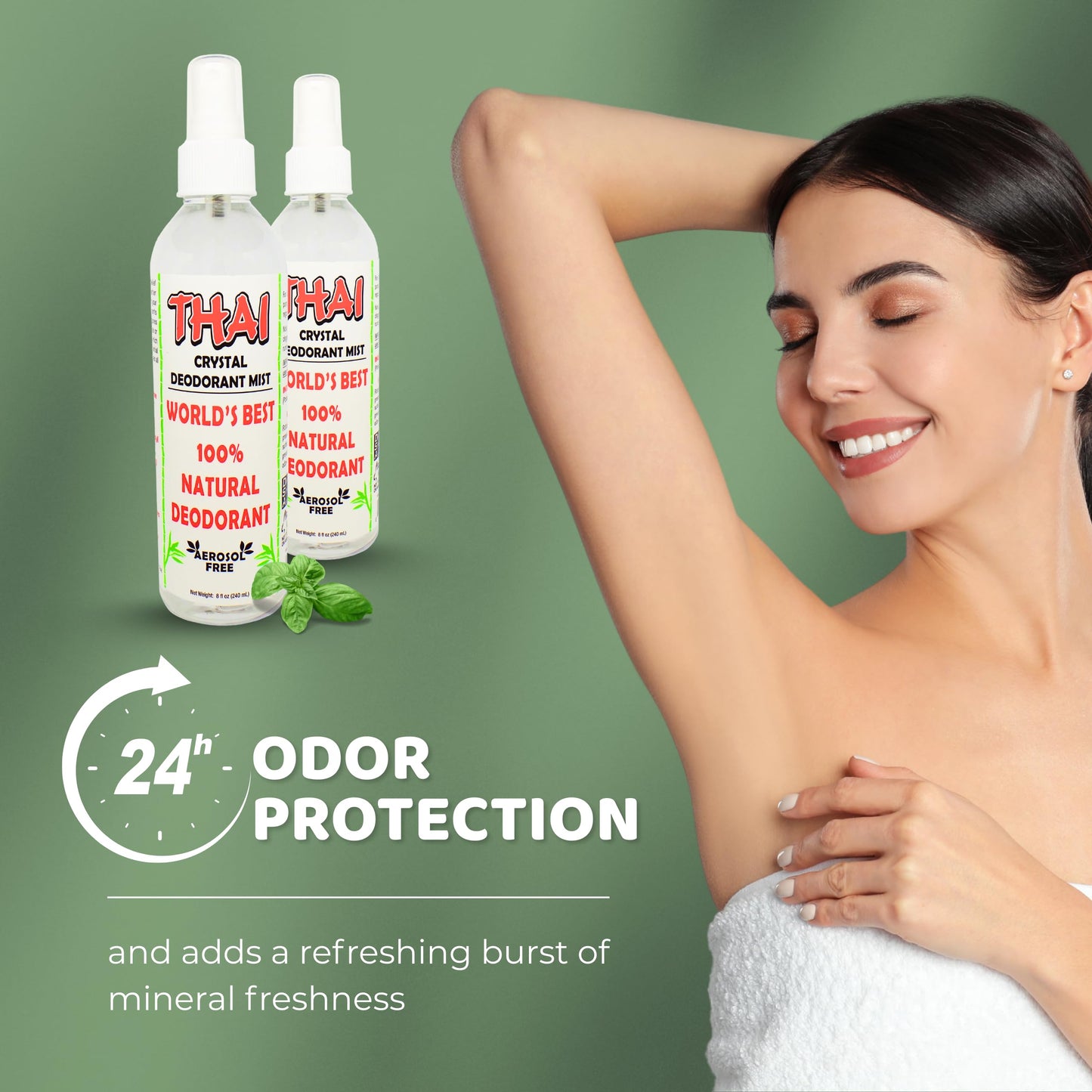 Thai Deodorant Stone Crystal Mist Natural Deodorant Spray 8 oz. Bundle, Pack of 2 Beauty and Personal Care Thai Deodorant Stone
