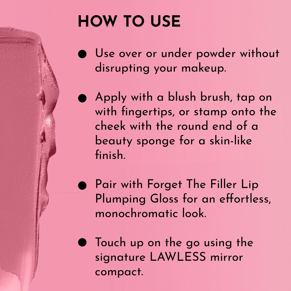Lawless Pinch My Cheeks Soft-Blur Cream Blush - Duchess - Premium Blush with Natural Ingredients to Re-Energize and Protect the Skin While Imparting a