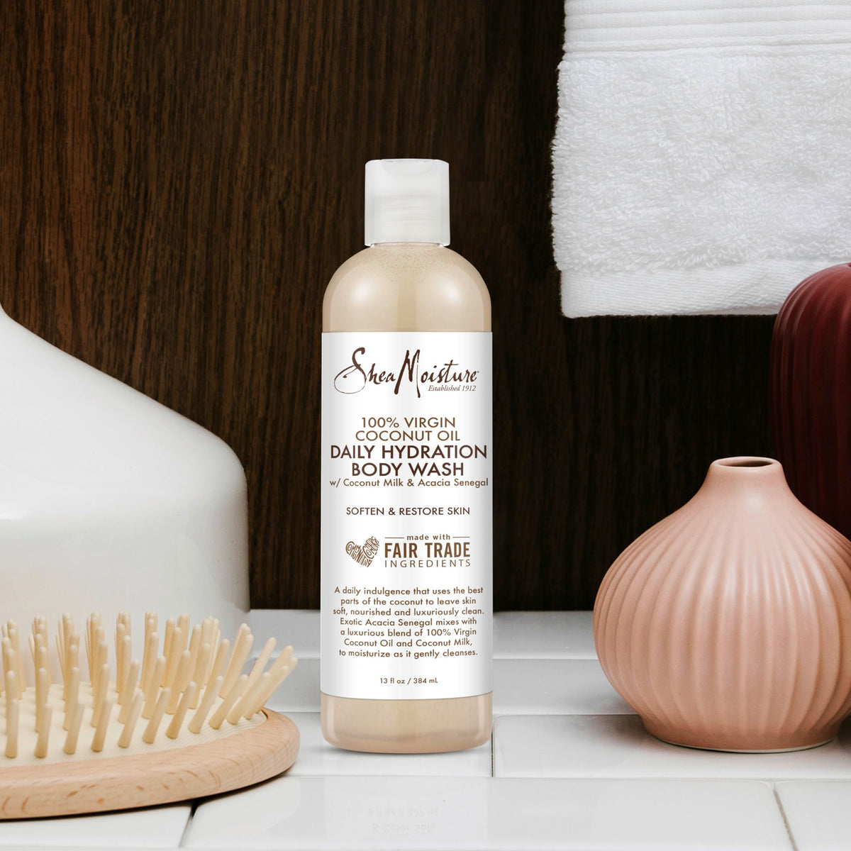 SheaMoisture Daily Hydration Body Wash 100% Virgin Coconut Oil Cleanser for All Skin Types Skin Care to Soften & Restore Skin 13 oz Beauty & Personal Care Shea Moisture