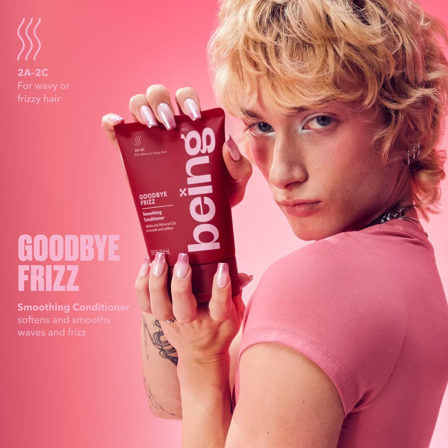 being GOODBYE FRIZZ Smoothing Shampoo and Conditioner Set 354mL with Jojoba and Almond Oil Beauty & Personal Care BEING INC
