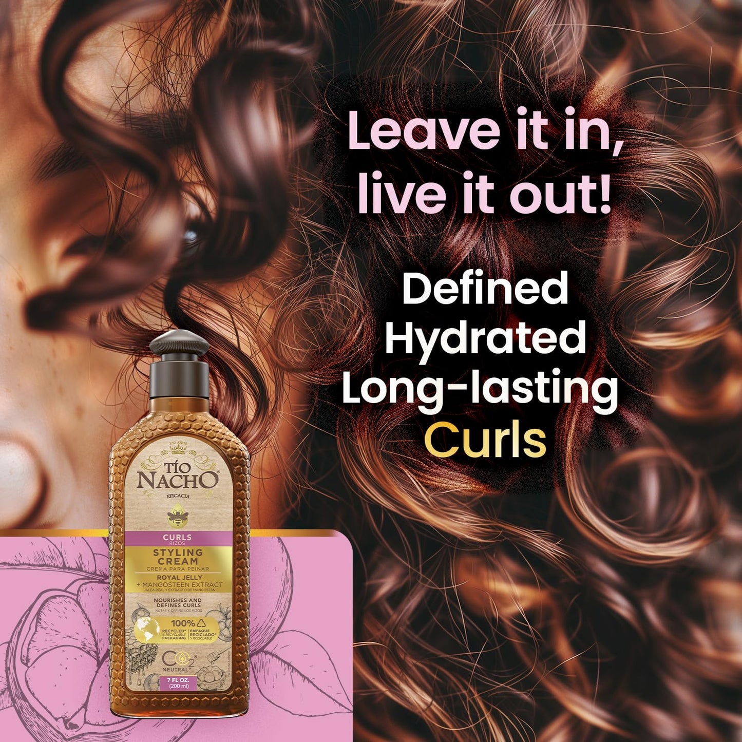 Tio Nacho Curls Styling Cream for Curly Hair with Royal Jelly and Mangosteen, Curl Cream for Curly Hair and Wavy Hair, Frizz Control Hair Styling Beauty & Personal Care Tio Nacho