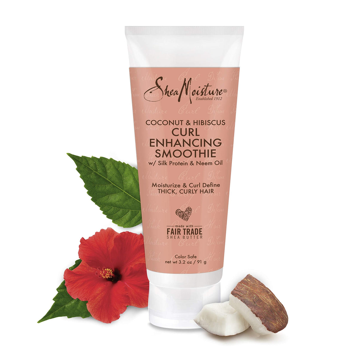 SheaMoisture Coconut & Hibiscus Curl Enhancing for Thick, Curly Hair Smoothie to Reduce Frizz 3.2 oz (I0080326) Beauty & Personal Care SheaMoisture