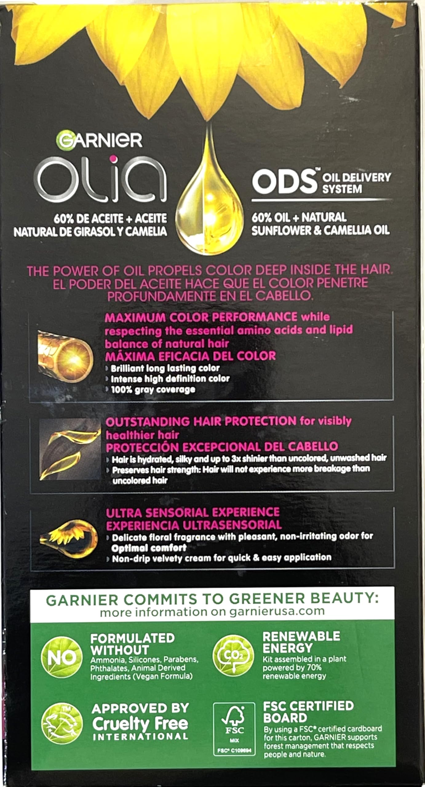 Garnier Olia Ammonia Free Hair Color [4.0] Dark Brown 1 ea (Pack of 4) Beauty & Personal Care Garnier