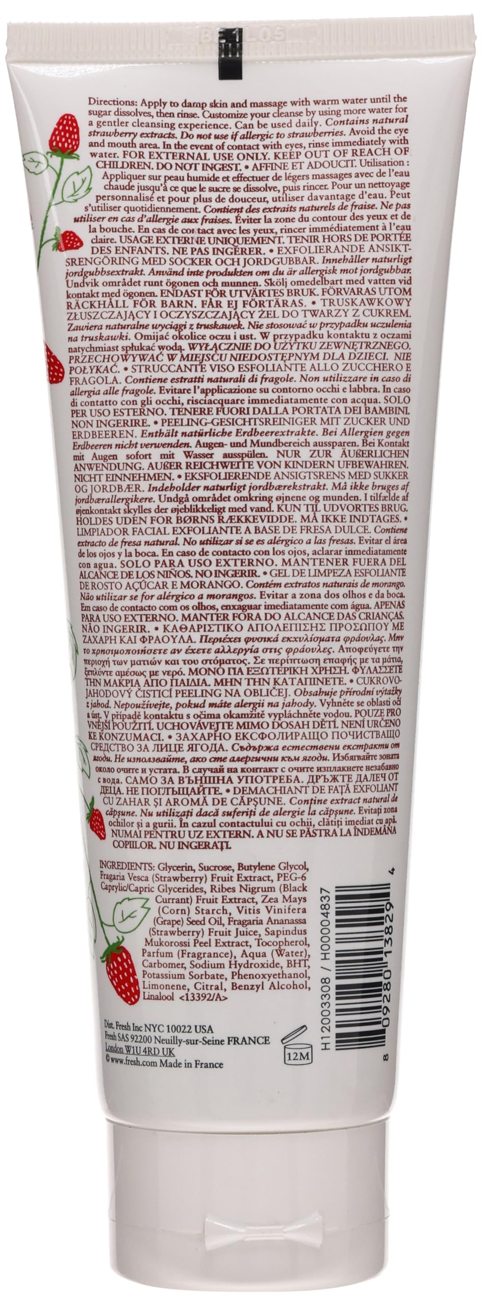 Fresh Sugar Strawberry Exfoliating Face Wash Cleanser Women 4.2 oz Beauty & Personal Care Fresh