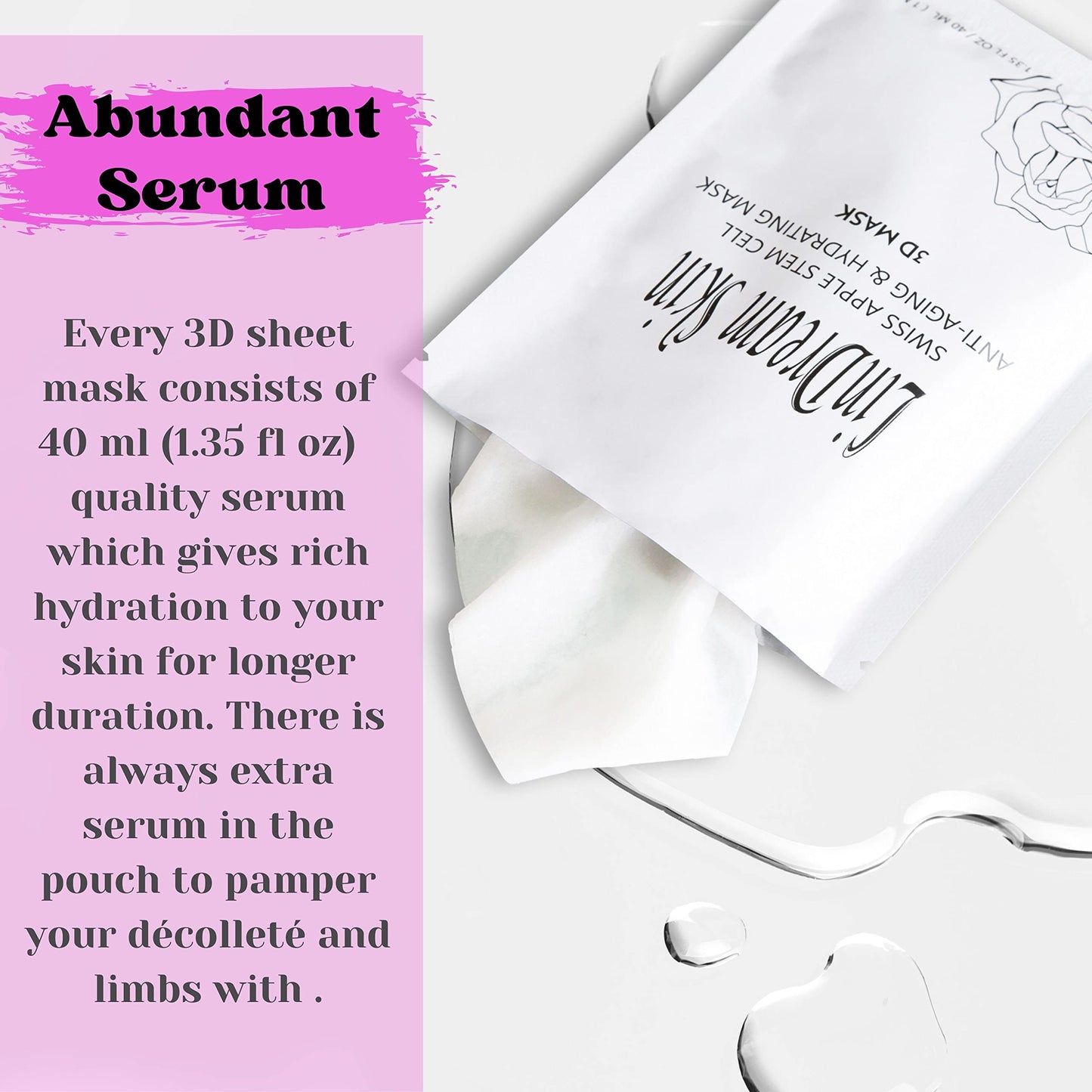 Sheet Masks for Face Chin Neck All in One - Moisturizing Facial Mask Skincare Set for Women and Men - Beauty Spa Anti Aging Treatment - Hydrating Beauty & Personal Care LINDREAM SKIN