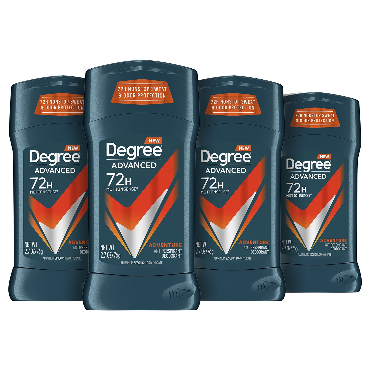 Degree Men Antiperspirant Deodorant Adventure Antiperspirant For Men With MotionSense Technology 2.7 oz, Pack of 4 Beauty and Personal Care Degree