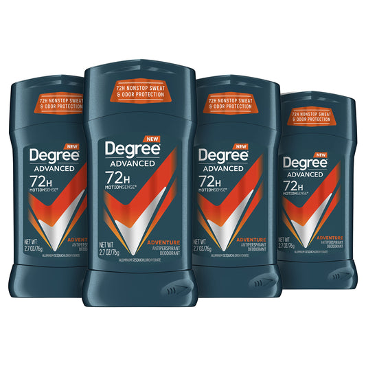 Degree Men Antiperspirant Deodorant Adventure Antiperspirant For Men With MotionSense Technology 2.7 oz, Pack of 4 Beauty and Personal Care Degree