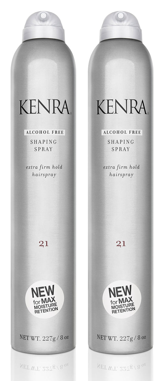 Kenra Shaping Spray 21 | Alcohol Free Hairspray | All Hair Types | 8 oz (2-Pack)