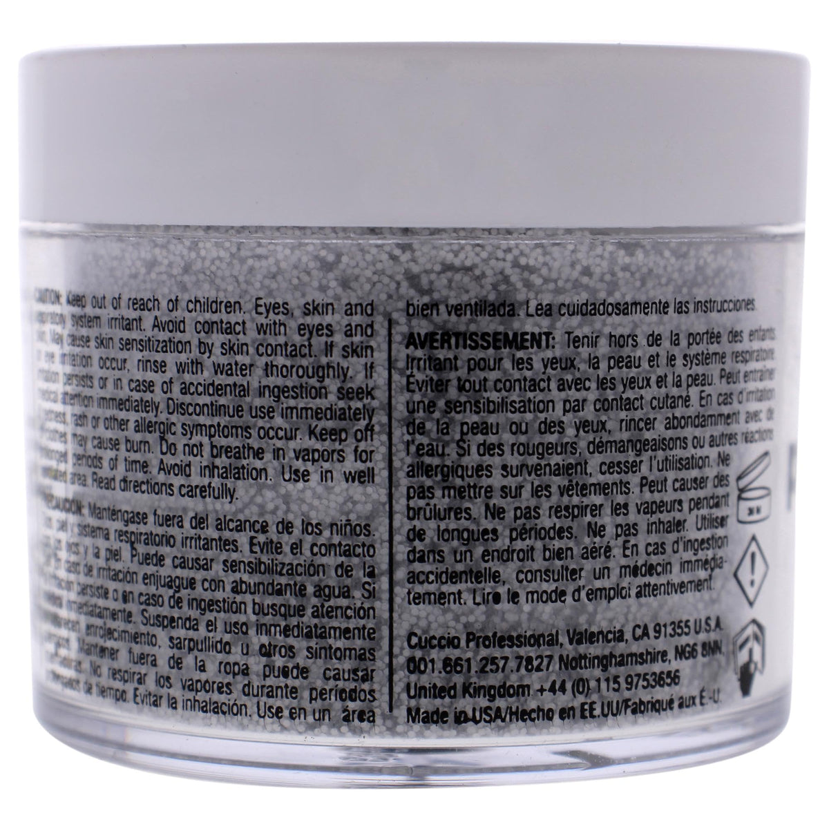 Pro Powder Polish Nail Colour Dip System - Deep Silver Glitter by Cuccio Colour for Women - 1.6 oz Nail Powder Beauty & Personal Care Cuccio