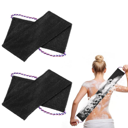 uxcell 2 Pcs Back Scrubber with Handles, Nylon Bath Sponge Extended, 29 Inch African Exfoliating Long Net Body Scrubber Shower Loofah for Women Men Beauty and Personal Care uxcell
