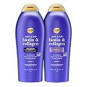 OGX Shampoo and Conditioner Set, Thick and Full + Biotin and Collagen, Purple, Helps Thicken and Texturize Hair, Ideal for Flat to Medium Volume Hair Beauty & Personal Care OGX