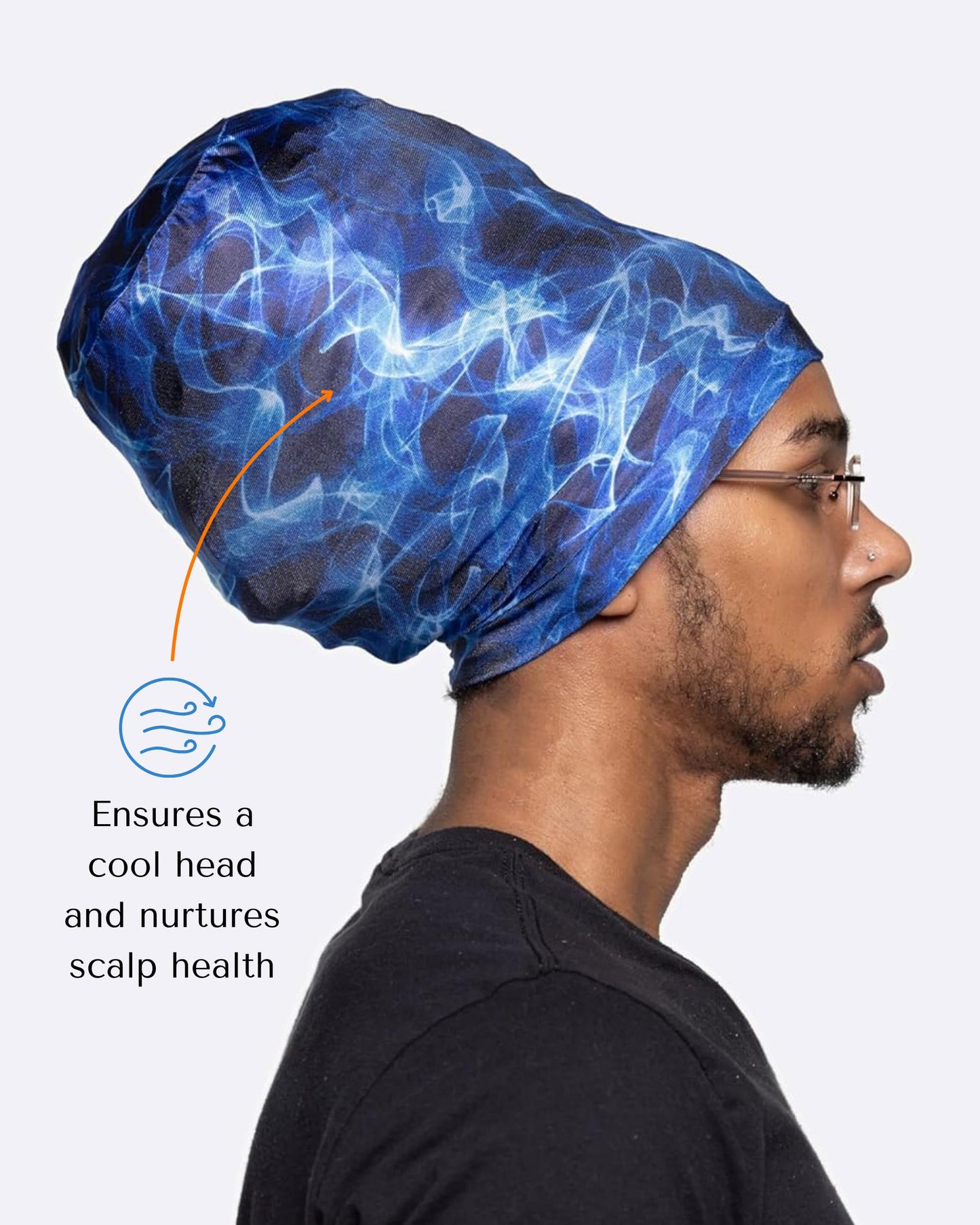 Fairy Black Mother Dreadlocks Locs Bonnet Cap for Men and Women(Blulights, Medium) Beauty and Personal Care My Fairy Black Mother