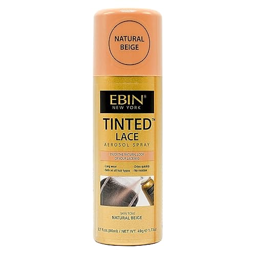 EBIN NEW YORK Tinted Lace Spray - Natural Beige, 2.7oz/80ml, Quick dry, Water Resistant, No Residue, High pigmentation, Even Spray, Matching Skin Beauty & Personal Care EBIN NEW YORK