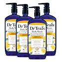 Dr Teal's Body Wash with Pure Epsom Salt, with Prebiotic Lemon Balm & Sage, 24 fl oz (Pack of 4) Beauty & Personal Care Dr Teal's