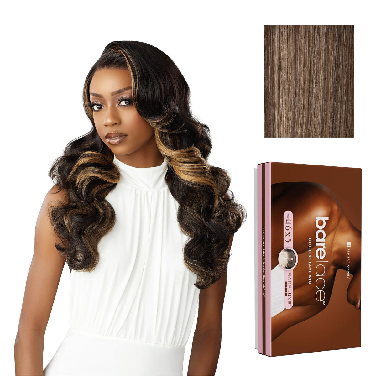 Sensationnel Bare Lace 6x5 Lacewig-Unit 6, FLAMBOYAGEMOCHA